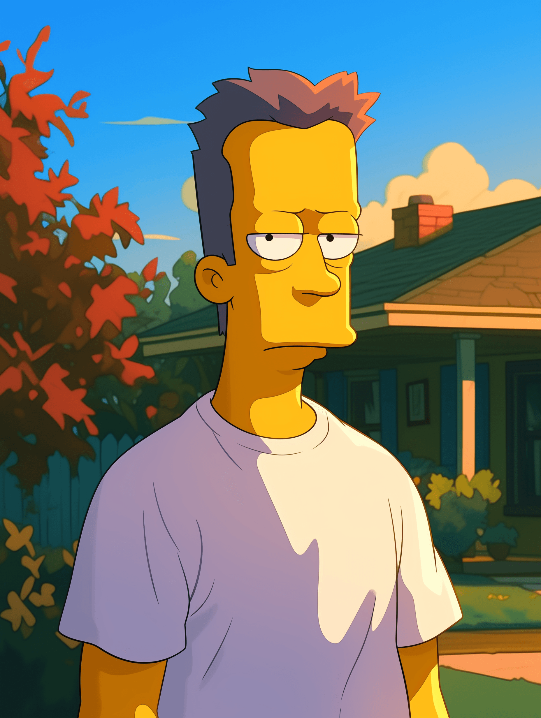 Anime character in neon lights