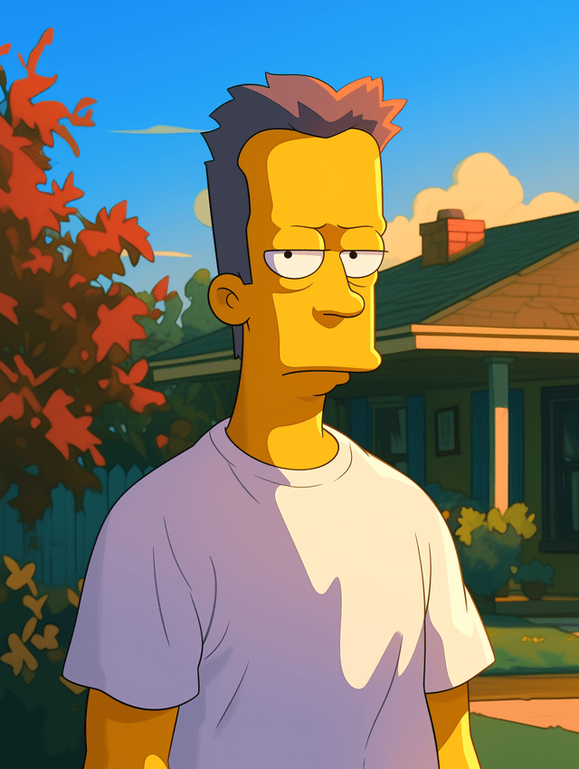 Anime character in neon lights