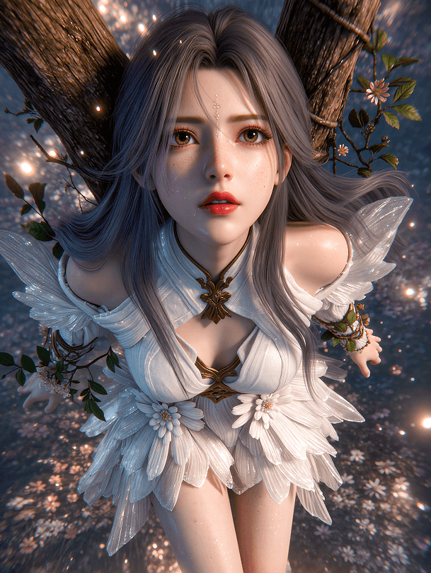 Anime girl with headphones